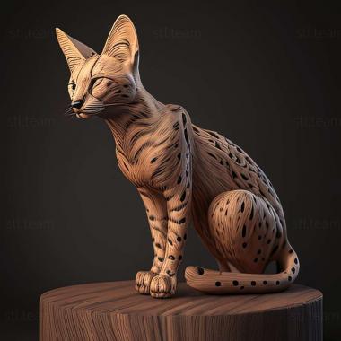 3D model Savannah cat (STL)